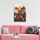 Patriotic Bald Eagle mit Red White Blue Feathers Leinwanddruck (Insitu (Wohnzimmer))