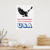 Patriotic Bald Eagle Motivierend USA Pop Art Poster (Küche)