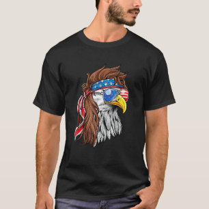 Patriotic Bald Eagle Mullet Usa American Flag 4. T-Shirt