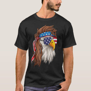 Patriotic Bald Eagle Mullet Usa American Flag 4. T-Shirt