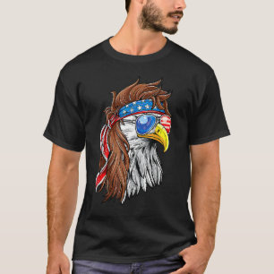 Patriotic Bald Eagle Mullet Usa American Flag 4. T-Shirt