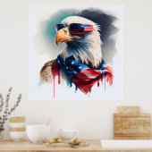 Patriotic Bald Eagle Poster (Küche)