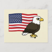 Patriotic Bald Eagle Postkarte (Vorderseite)