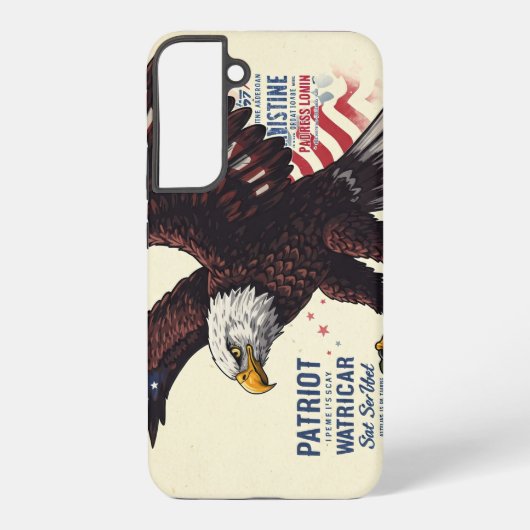Patriotic Bald Eagle Samsung Galaxy S22 Plus Fall Hülle (Rückseite)