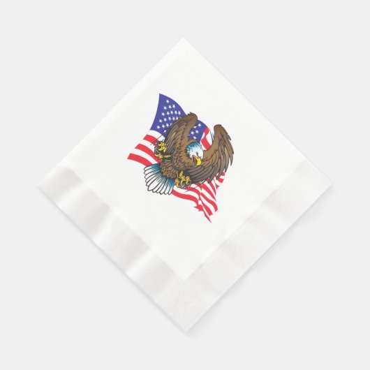 Patriotic Bald Eagle Serviette (Ecke)