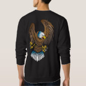 Patriotic Bald Eagle Sweatshirt (Rückseite)