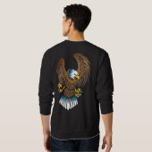Patriotic Bald Eagle Sweatshirt (Schwarz voll)