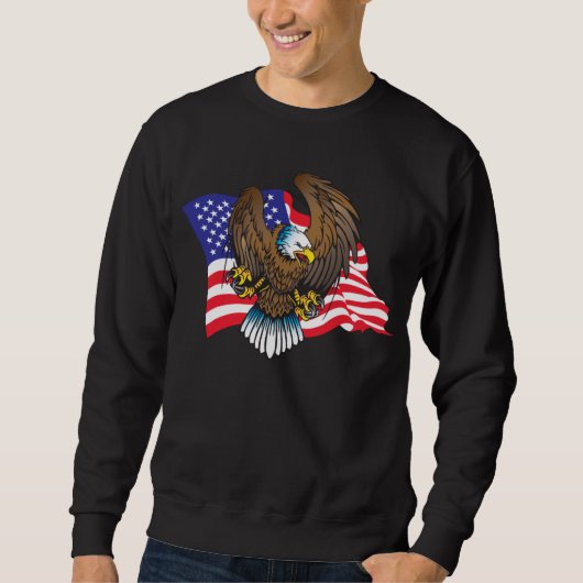 Patriotic Bald Eagle Sweatshirt (Vorderseite)