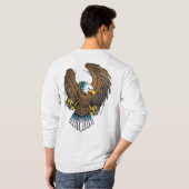 Patriotic Bald Eagle T-Shirt (Schwarz voll)