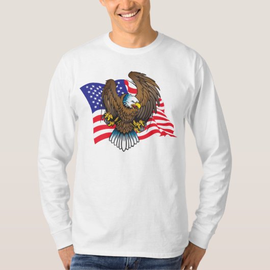 Patriotic Bald Eagle T-Shirt (Vorderseite)