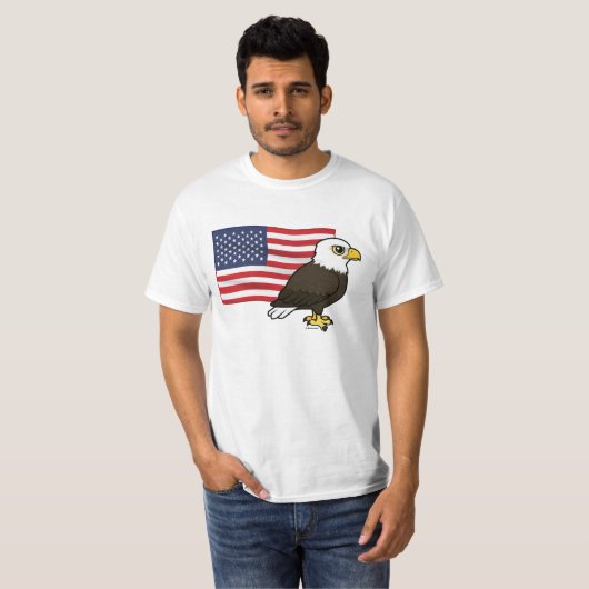 Patriotic Bald Eagle T-Shirt (Vorne ganz)