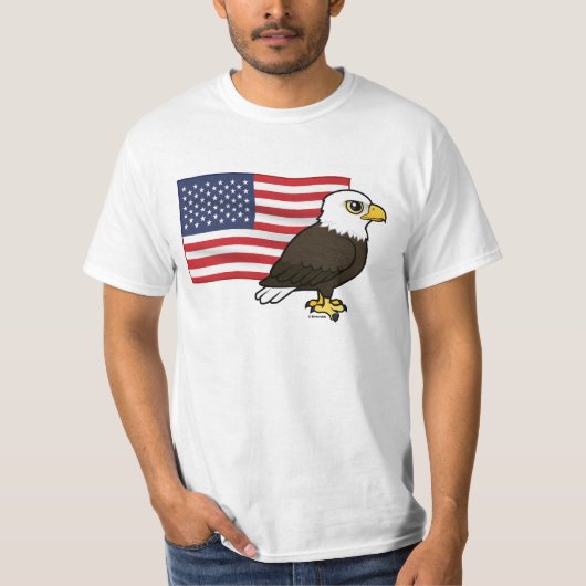 Patriotic Bald Eagle T-Shirt (Vorderseite)
