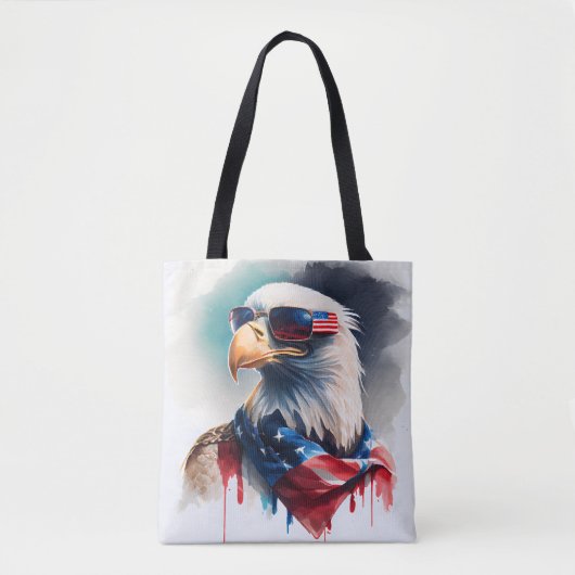 Patriotic Bald Eagle Tasche (Vorderseite)