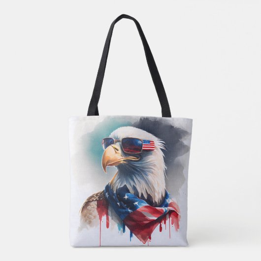 Patriotic Bald Eagle Tasche (Rückseite)