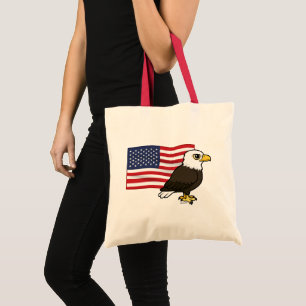 Patriotic Bald Eagle Tragetasche
