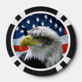 Patriotic Bald Eagle und die amerikanische Flagge Pokerchips (Rückseite)