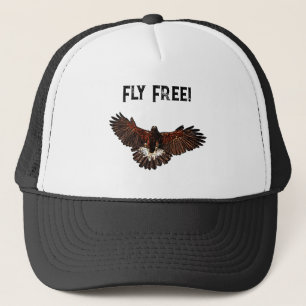 Patriotic Bald Eagle USA Flying Free Nature Art Truckerkappe