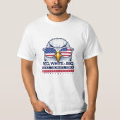 Patriotic Bald Eagle Value T-Shirt für den 4. Juli (Vorderseite)