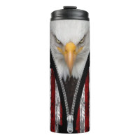 Patriotic Bald Eagle Zipper USA Flag