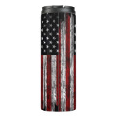 Patriotic Bald Eagle Zipper USA Flag Thermosbecher (Rückseite)