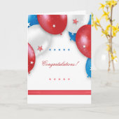 Patriotic Balloons Grußkarte Karte (Gelbe Blume)