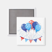 Patriotic Balloons Magnet (Vorderseite/Rückseite)