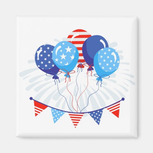Patriotic Balloons Magnet (Vorne)