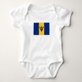 Patriotic Barbados Flag Baby Strampler (Vorderseite)