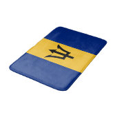 Patriotic Barbados Flag Badematte (Schrägansicht)