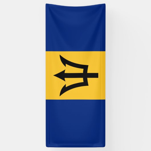 Patriotic Barbados Flag Banner (Vertikal)