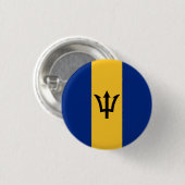 Patriotic Barbados Flag Button (Vorne & Hinten)