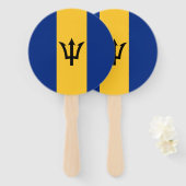 Patriotic Barbados Flag Fächer (Vorne und Hinten)