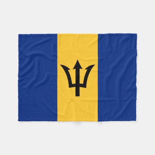 Patriotic Barbados Flag Fleecedecke (Vorderseite (Horizontal))