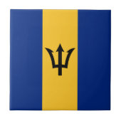 Patriotic Barbados Flag Fliese (Vorderseite)