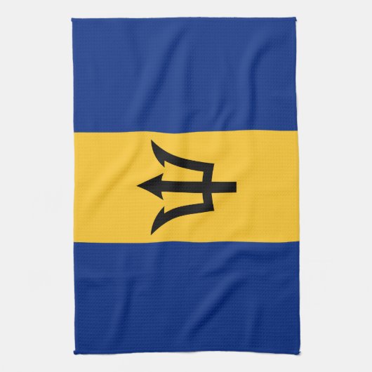 Patriotic Barbados Flag Geschirrtuch (Vertikal)