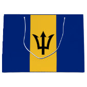 Patriotic Barbados Flag Große Geschenktüte (Vorderseite)