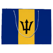 Patriotic Barbados Flag Große Geschenktüte (Rückseite)