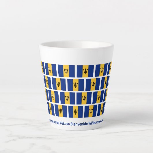 Patriotic Barbados Flag Hospitality Milchtasse (Vorderseite)