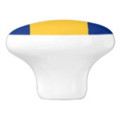 Patriotic Barbados Flag Keramikknauf (Seitenansicht)