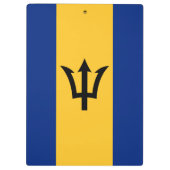 Patriotic Barbados Flag Klemmbrett (Rückseite)