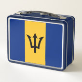 Patriotic Barbados Flag Metall Lunch Box (Rückseite)