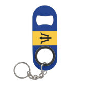 Patriotic Barbados Flag Mini Flaschenöffner (Vorderseite)