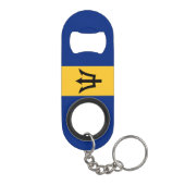 Patriotic Barbados Flag Mini Flaschenöffner (Rückseite)