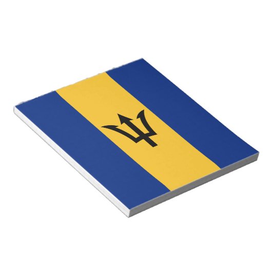 Patriotic Barbados Flag Notizblock (angewinkelt)