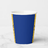 Patriotic Barbados Flag Pappbecher (Links)