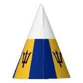 Patriotic Barbados Flag Partyhütchen (Rückseite)