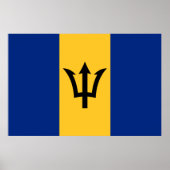 Patriotic Barbados Flag Poster (Vorne)