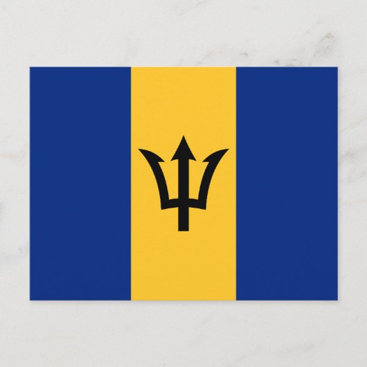 Patriotic Barbados Flag Postkarte (Vorderseite)