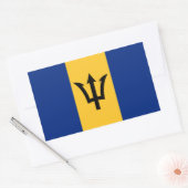 Patriotic Barbados Flag Rechteckiger Aufkleber (Umschlag)