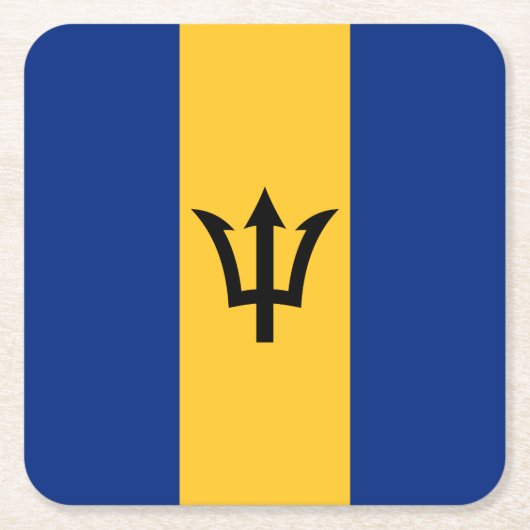 Patriotic Barbados Flag Rechteckiger Pappuntersetzer (Vorderseite)